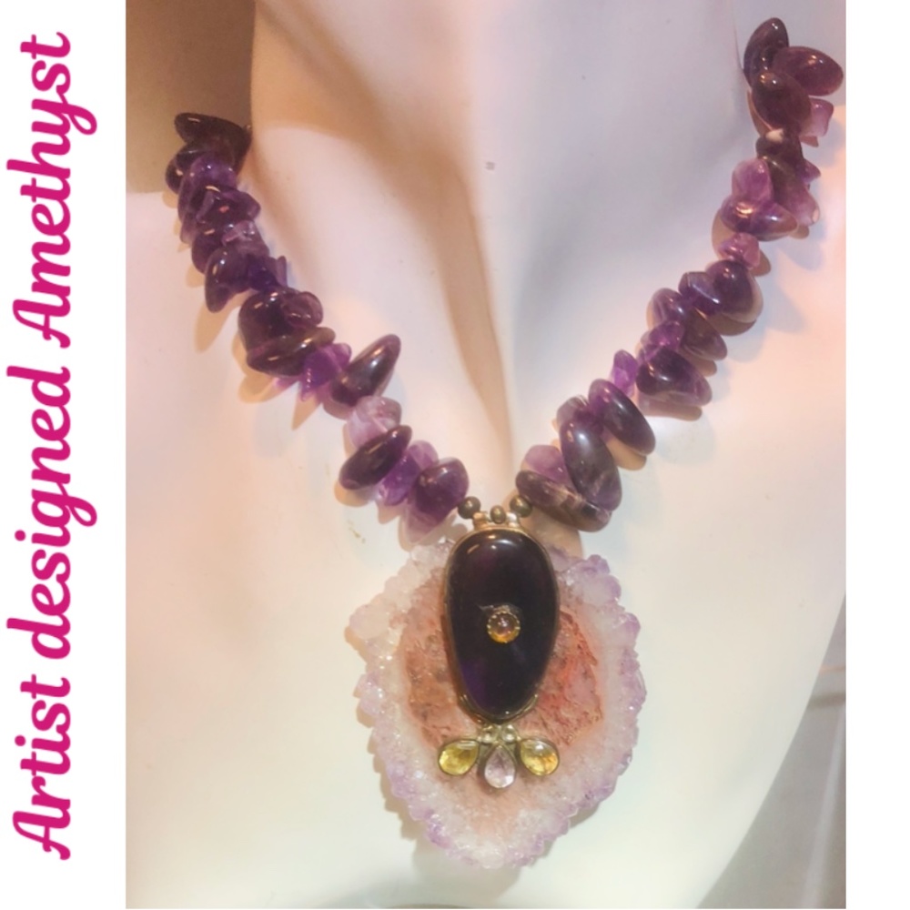 Unique One Of A Kind Artist Designed Amethyst Mint Condition